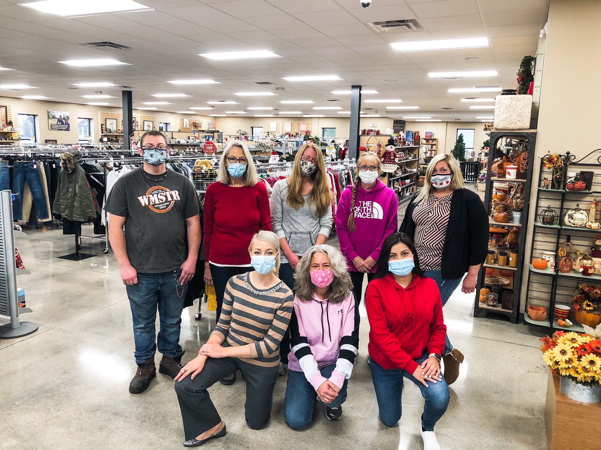 Thrift store staff at Dakota Boys and Girls Ranch North University Drive, Fargo, location.