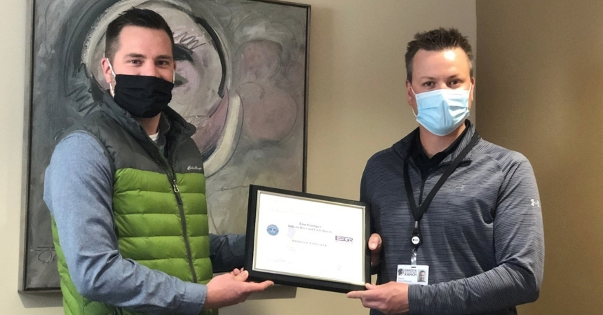 Dakota Boys and Girls Ranch supervisor honored by Department of Defense for patriotic support