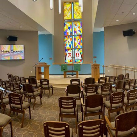 chapel at Dakota Ranch residential treatment facility in Bismarck