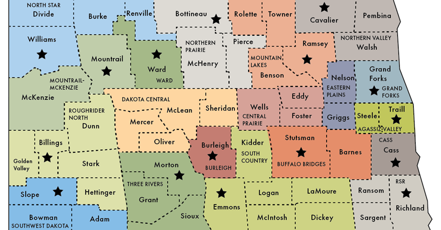 North Dakota Human Service Zones